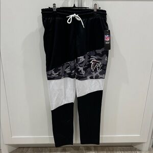 NFL Atlanta Falcons Men’s Black and Gray Camouflage Joggers